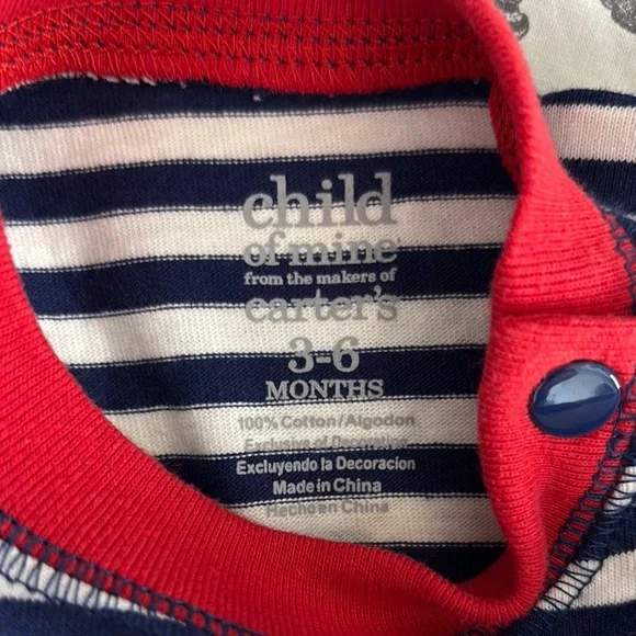 Child of Mine Navy and White Striped Sunsuit - Picture 9 of 9